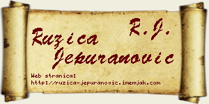 Ružica Jepuranović vizit kartica
